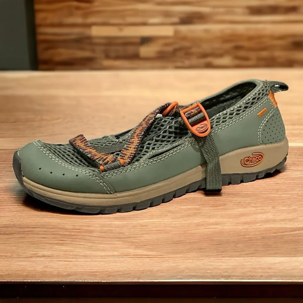 CHACO Odyssey Y Green Lichen Big Kids Unisex Sandal Water Shoes Size 4
